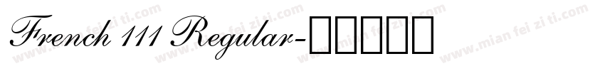 French 111 Regular字体转换